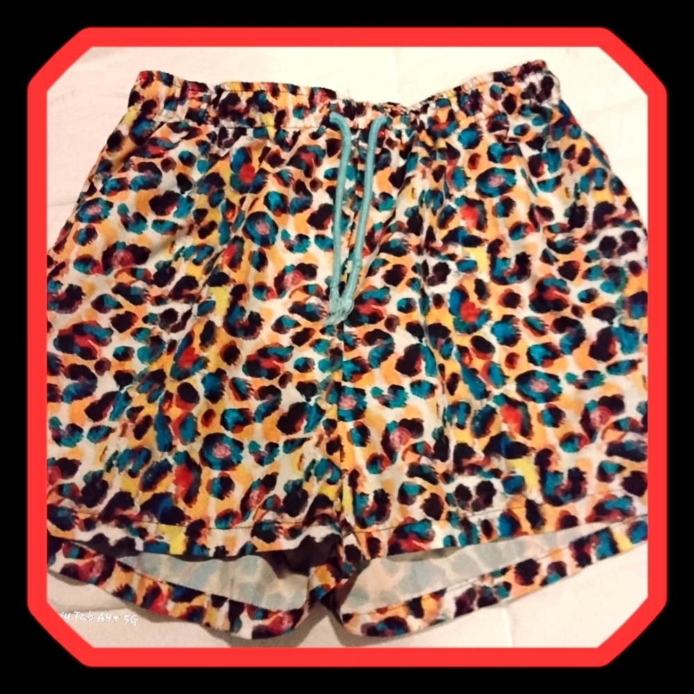 Incerun Leopard Print Amarillo Corded Drawstring Boxer Shorts